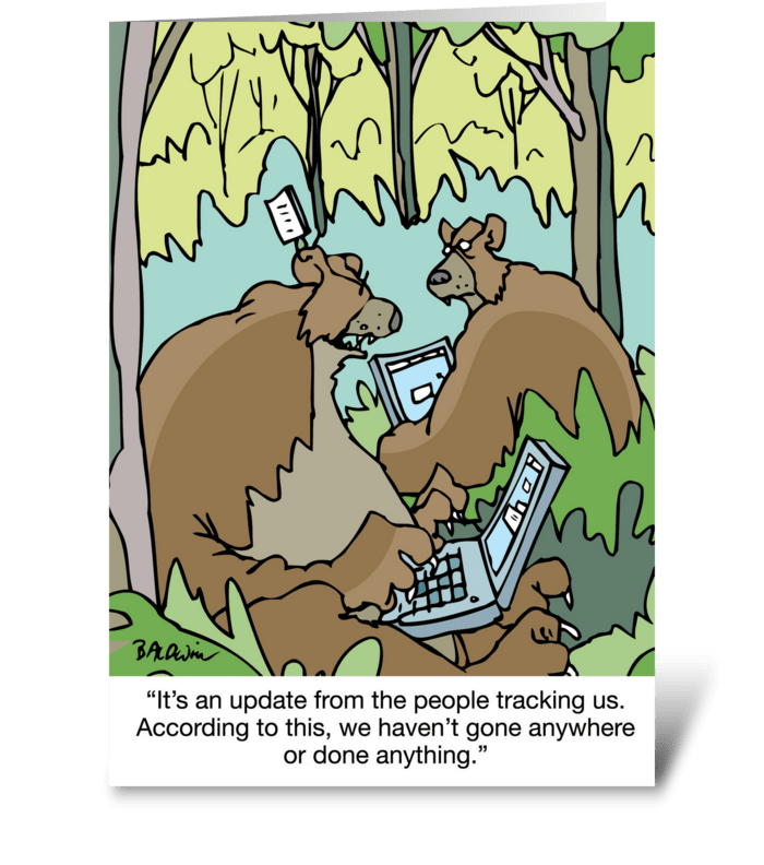 Vitual Bear Hug On Father's Day greeting card