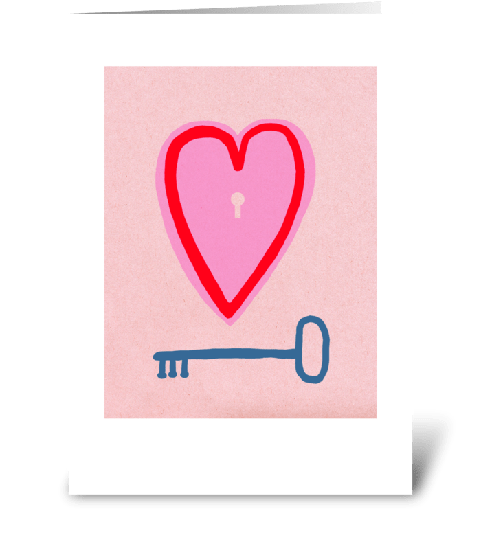 Key Heart greeting card