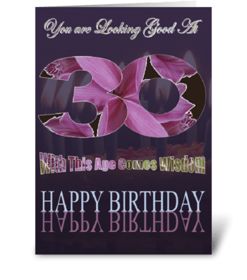 30TH BIRTHDAY CARD 30 greeting card
