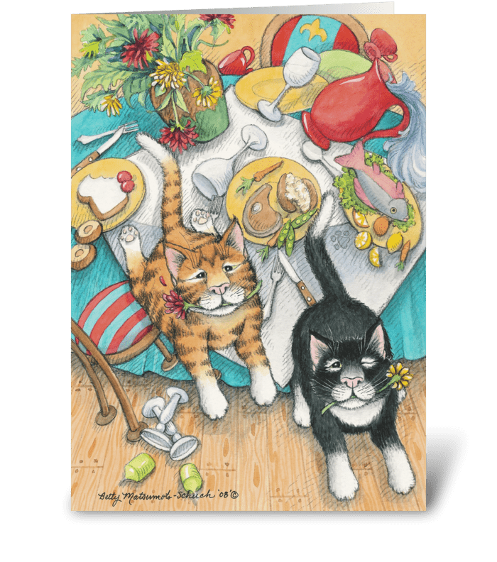 'Cat'astrophic Birthday Cats #48 greeting card