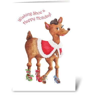 Wishing Shoe a Happy Holiday greeting card