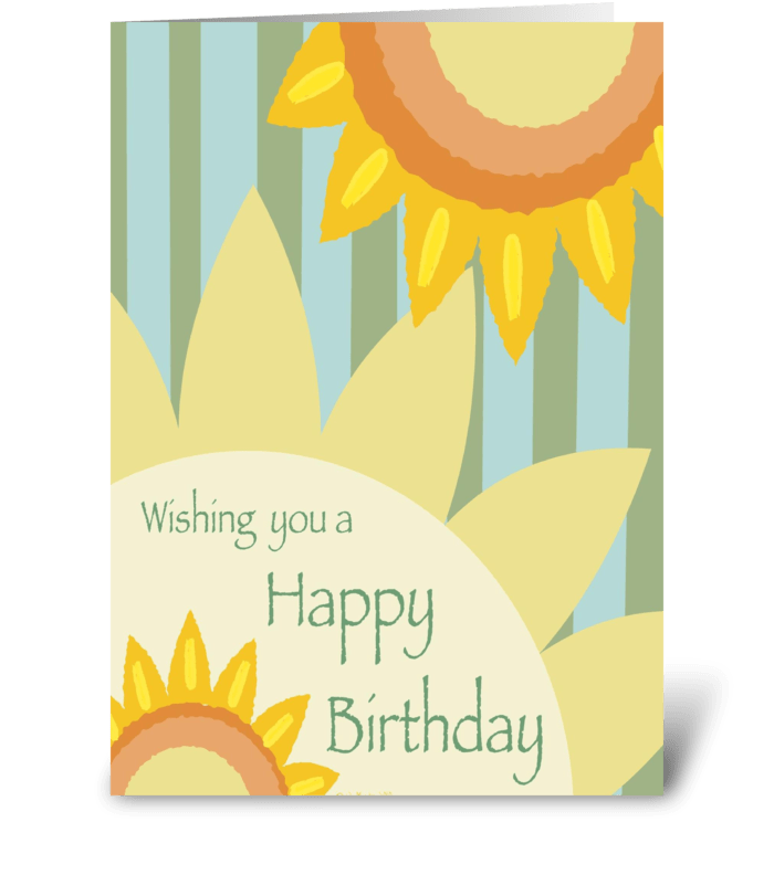 Birthday Sunflowers greeting card