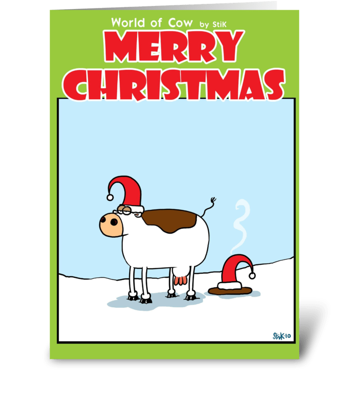 Christmas Cow Pie greeting card