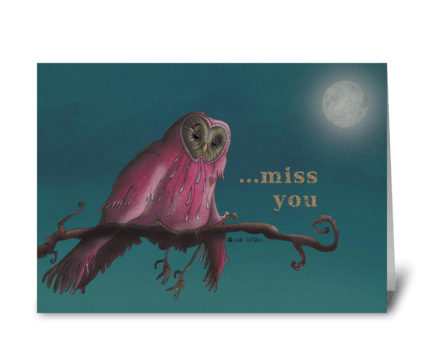 Miss you greeting card