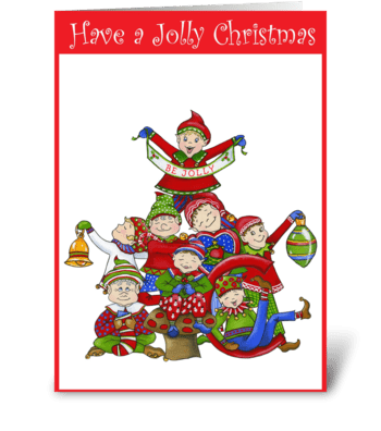 More Jingle Elves greeting card