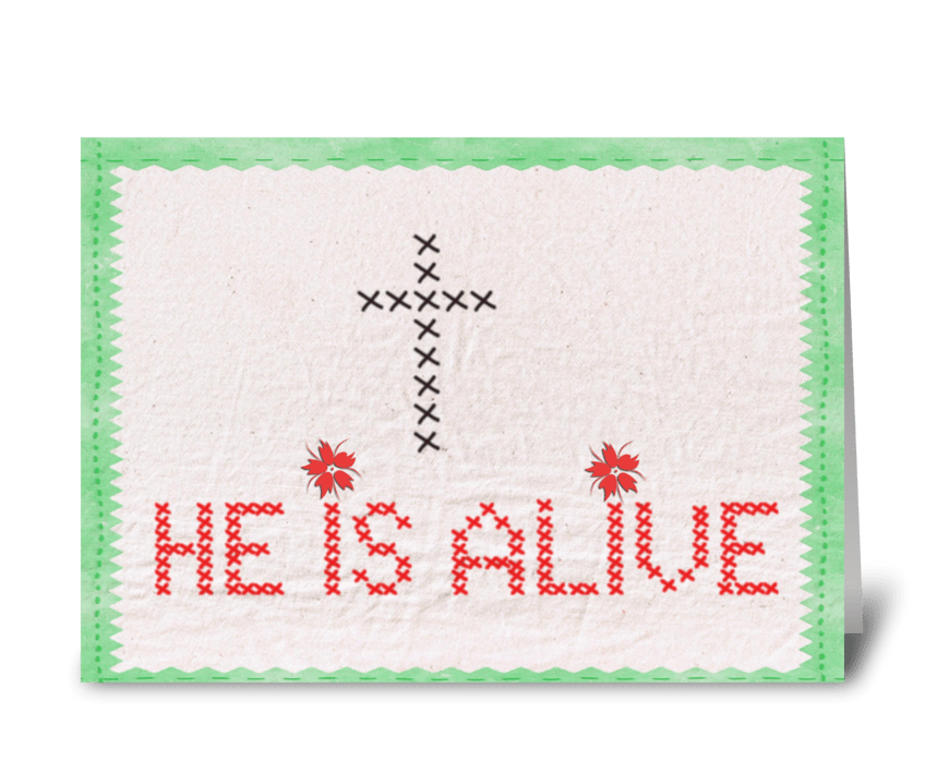 He is alive greeting card