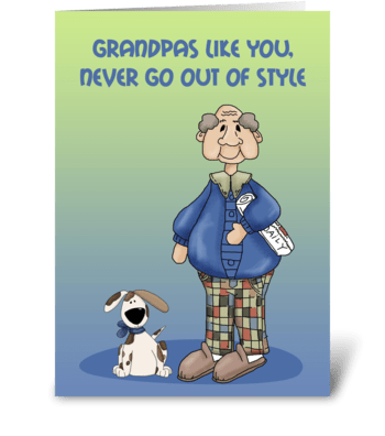 Grandpa, Dog, Grandparents Day greeting card