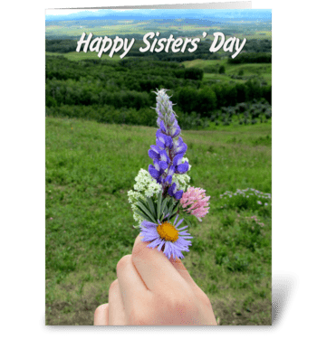 Wildflowers for Sister greeting card