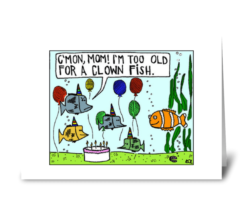 Clown Fish greeting card