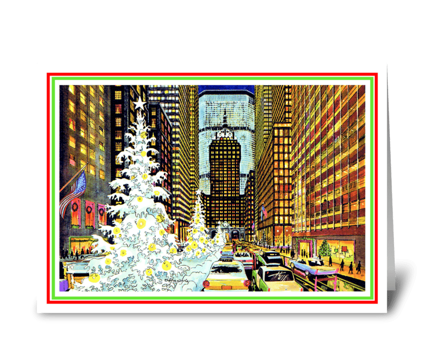 Park Avenue Holiday by Thomas F. Naegele greeting card