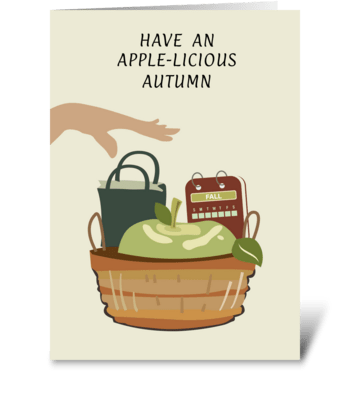 Apple-licious Autumn greeting card