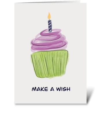 Birthday cupcake greeting card