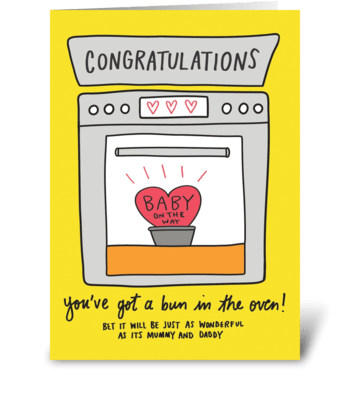 Bun in the Oven greeting card