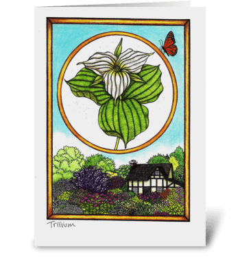 Trillium greeting card