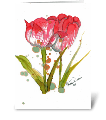 tulips greeting card