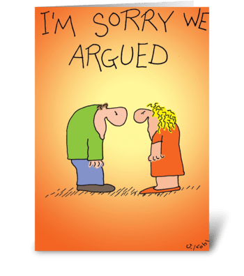 Argued greeting card