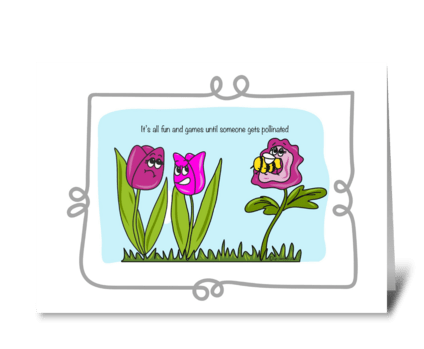Pollinated greeting card