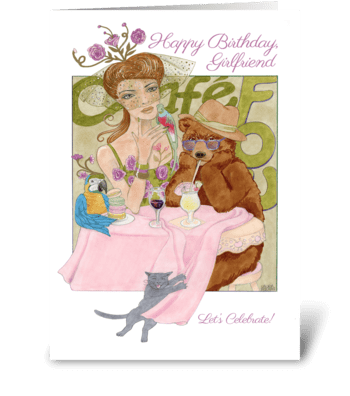 Animal-Loving Girlfriend Birthday greeting card