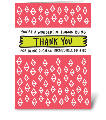 Thank You Friend greeting card