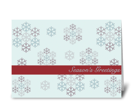 dancing snowflakes greeting card