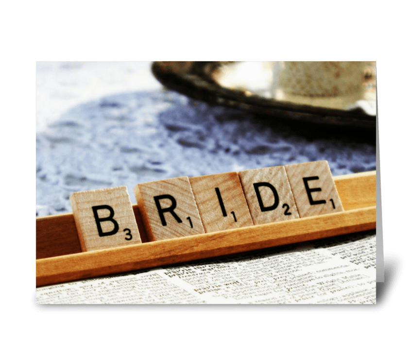 BRIDE greeting card