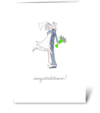 happy couple, congratulations greeting card