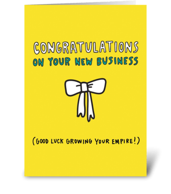 New Business greeting card