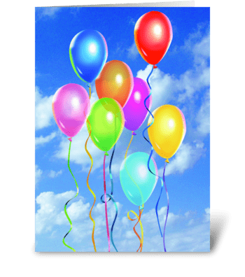 Balloons greeting card