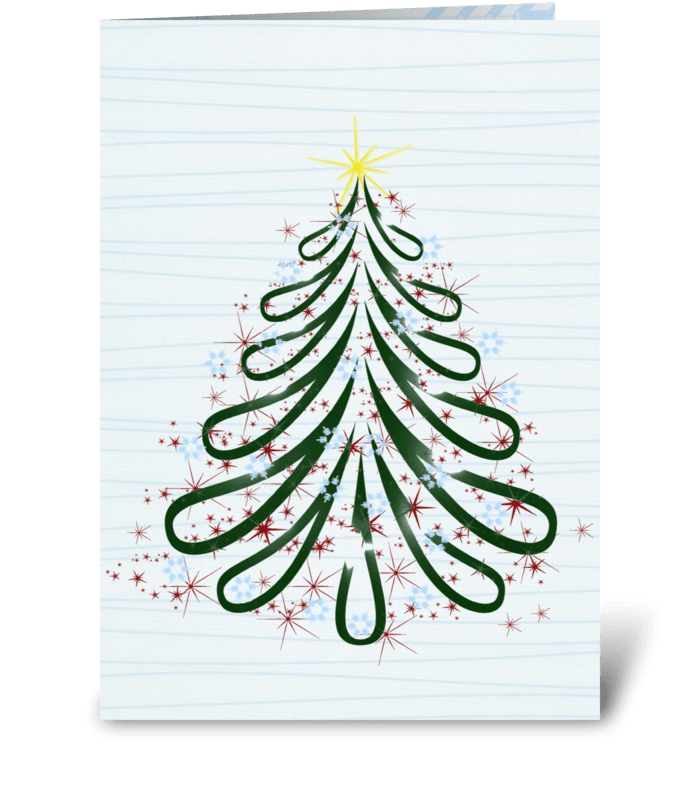 Winter Christmas Tree greeting card