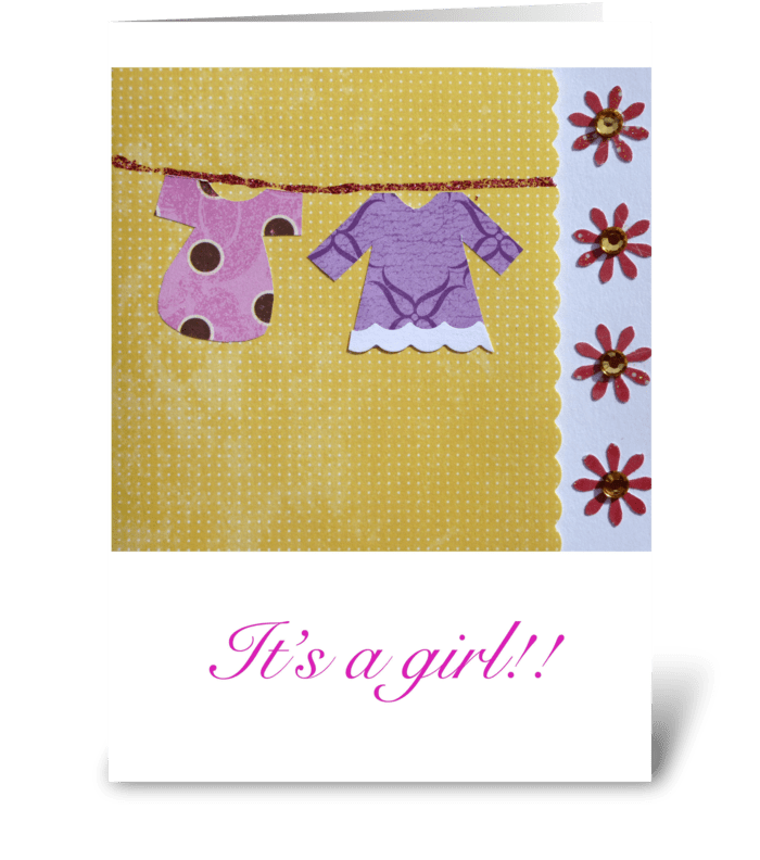 It's a girl!! greeting card