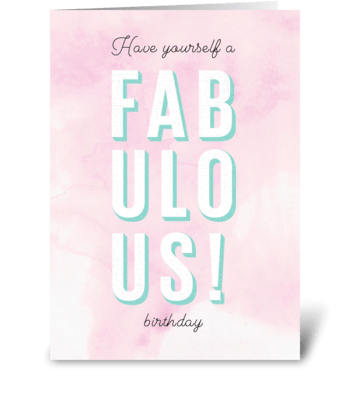 Fabulous birthday greeting card