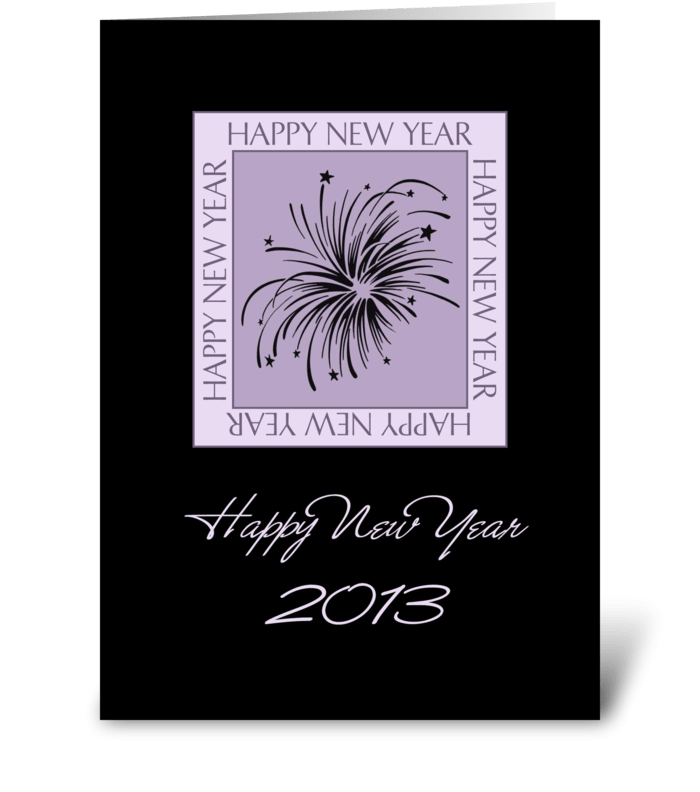 Happy New Year 2013 Fireworks greeting card