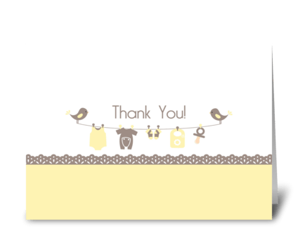 Baby Shower Thank You Card greeting card