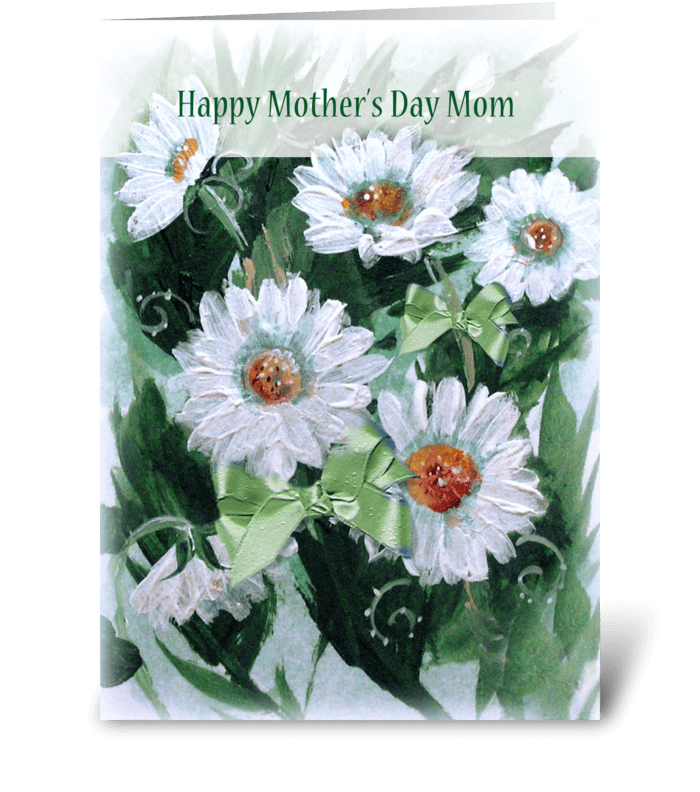 Mother's Day Daisies and Bows greeting card