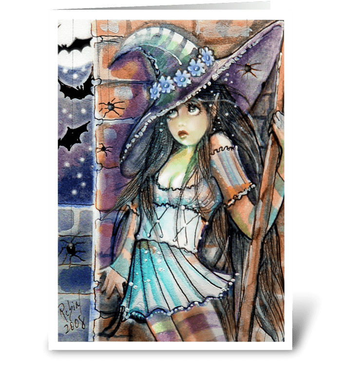 Spooked Little Witch, Greetings greeting card