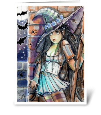 Spooked Little Witch, Greetings greeting card