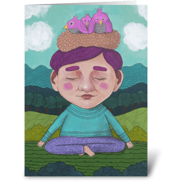Meditation greeting card