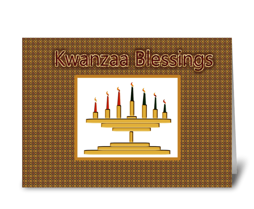 Kwanzaa Kinara  greeting card