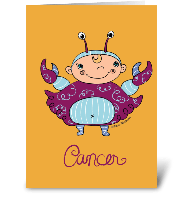 Little Cancer greeting card
