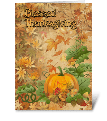 Blessed Thanksgiving greeting card