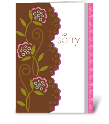 so sorry greeting card