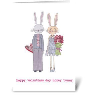 Honey Bunny greeting card