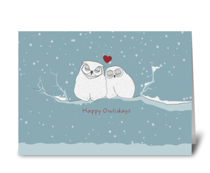 Happy Owlidays greeting card