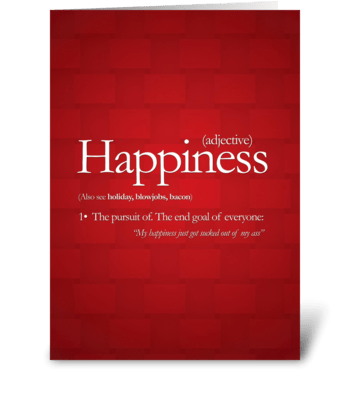 Happiness greeting card