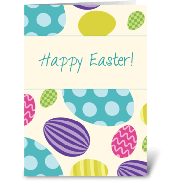 Easter Colorful Eggs greeting card