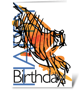 Happy Birthday From Your Magnificent Cat greeting card