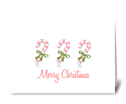 Candy Cane Christmas greeting card