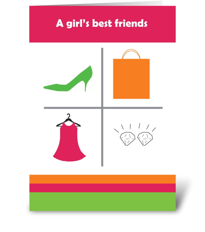 Girl's Best Friends greeting card