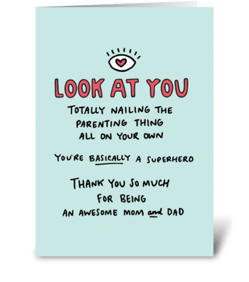 Single Parent greeting card