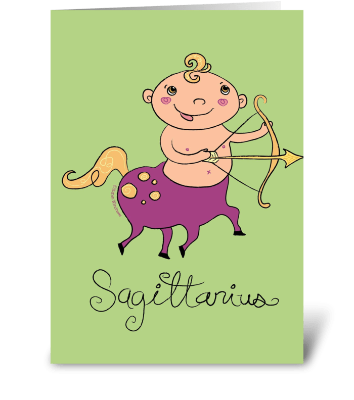 Little Sagittarius greeting card